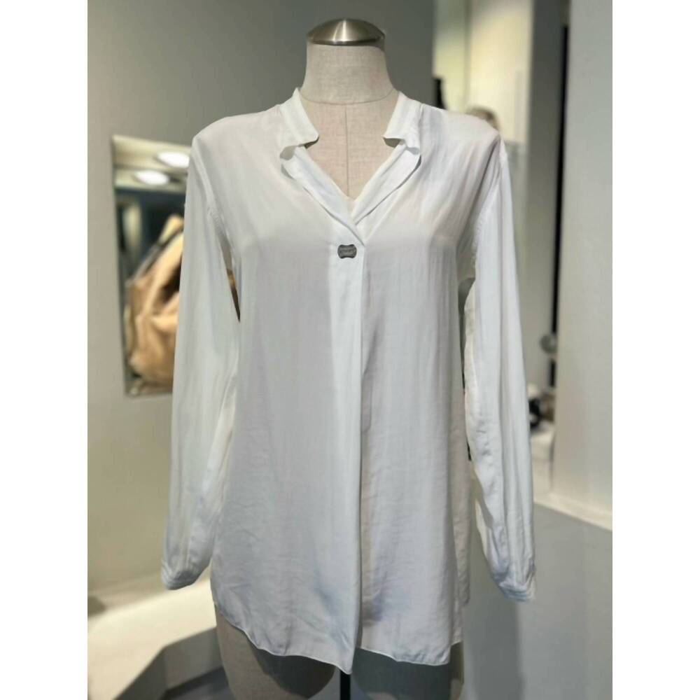 NEW BEATE HEYMANN long sleeve blouse in white